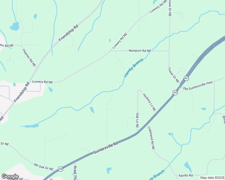 map of restaurants, bars, coffee shops, grocery stores, and more near 1437 Shady Lane Northeast in Arab