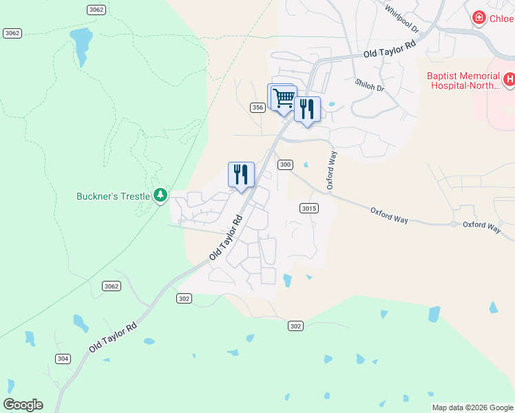 map of restaurants, bars, coffee shops, grocery stores, and more near 21 Private Road 3057 in Oxford