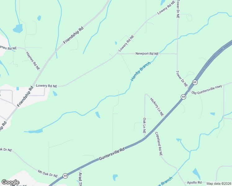 map of restaurants, bars, coffee shops, grocery stores, and more near 1437 Shady Lane Northeast in Arab