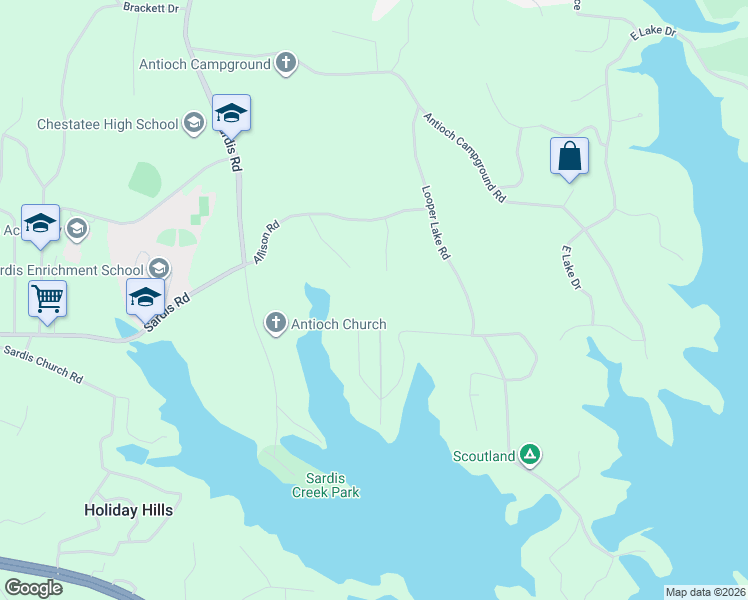 map of restaurants, bars, coffee shops, grocery stores, and more near 3060 Clear Cove Way in Gainesville