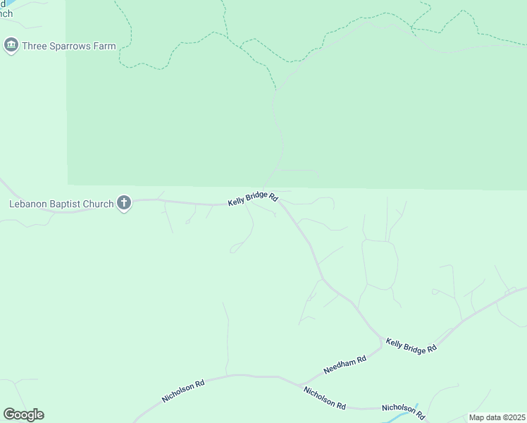 map of restaurants, bars, coffee shops, grocery stores, and more near 66 Red Rose Lane in Dawsonville