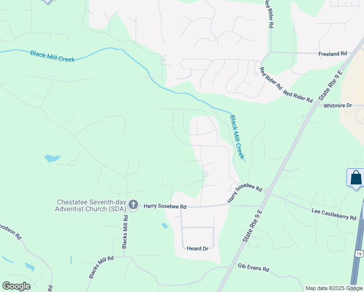 map of restaurants, bars, coffee shops, grocery stores, and more near 187 Fernbrook Trail in Dawsonville