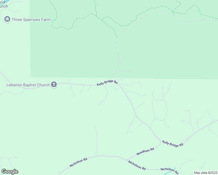 map of restaurants, bars, coffee shops, grocery stores, and more near 66 Red Rose Lane in Dawsonville