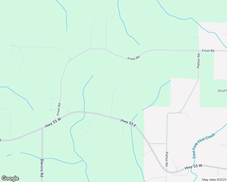 map of restaurants, bars, coffee shops, grocery stores, and more near 3676 Highway 55 West in Eva