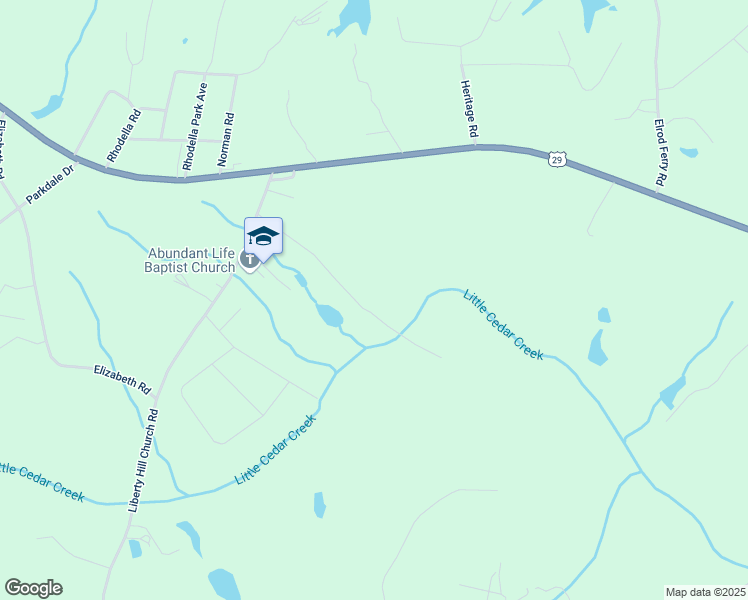 map of restaurants, bars, coffee shops, grocery stores, and more near 345 Cedar Pond Road in Hartwell
