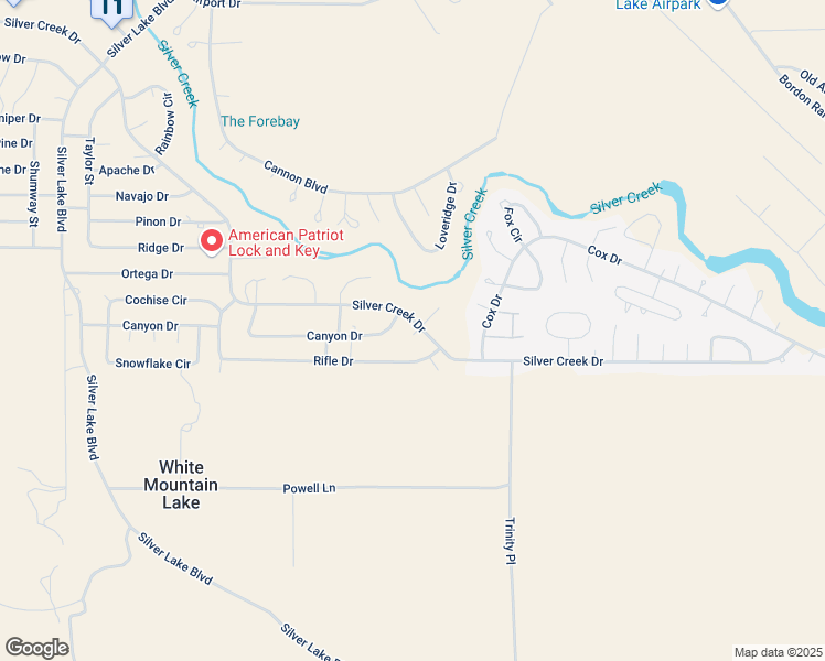 map of restaurants, bars, coffee shops, grocery stores, and more near 8539 Canyon Drive in Show Low