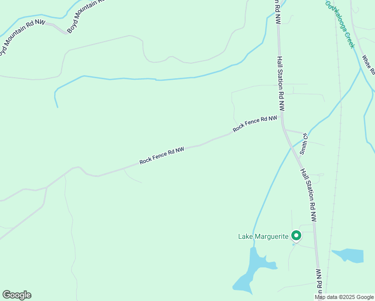 map of restaurants, bars, coffee shops, grocery stores, and more near 0 Rock Fence Road Northwest in Adairsville