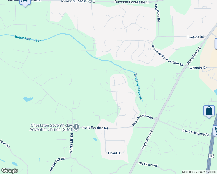 map of restaurants, bars, coffee shops, grocery stores, and more near 167 Fernbrook Trail in Dawsonville