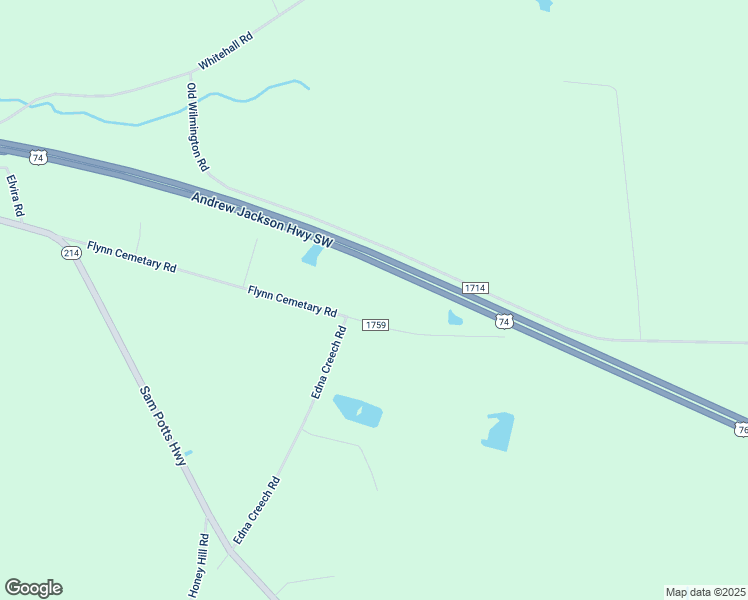 map of restaurants, bars, coffee shops, grocery stores, and more near 586 Edna Creech Road in Whiteville