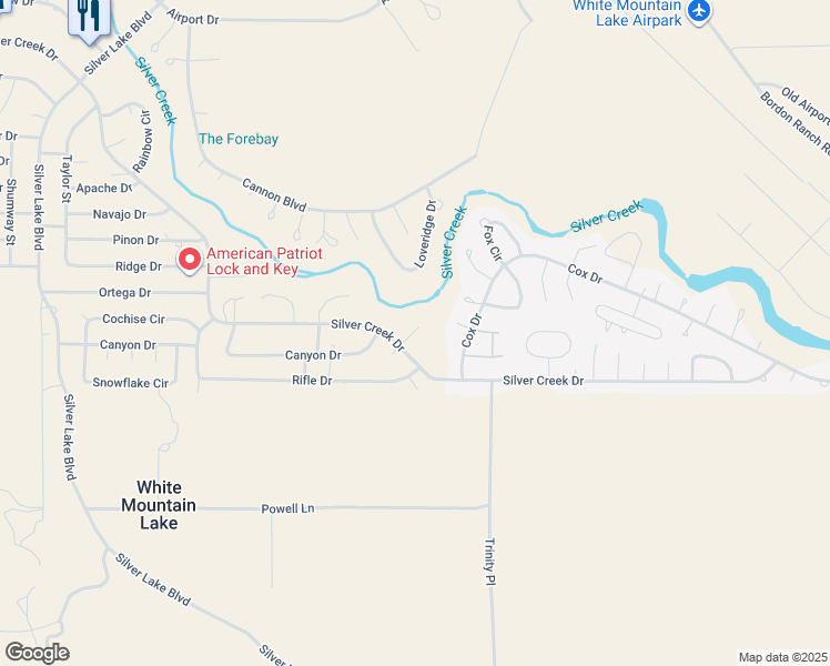 map of restaurants, bars, coffee shops, grocery stores, and more near 1788 Shad Place in Show Low