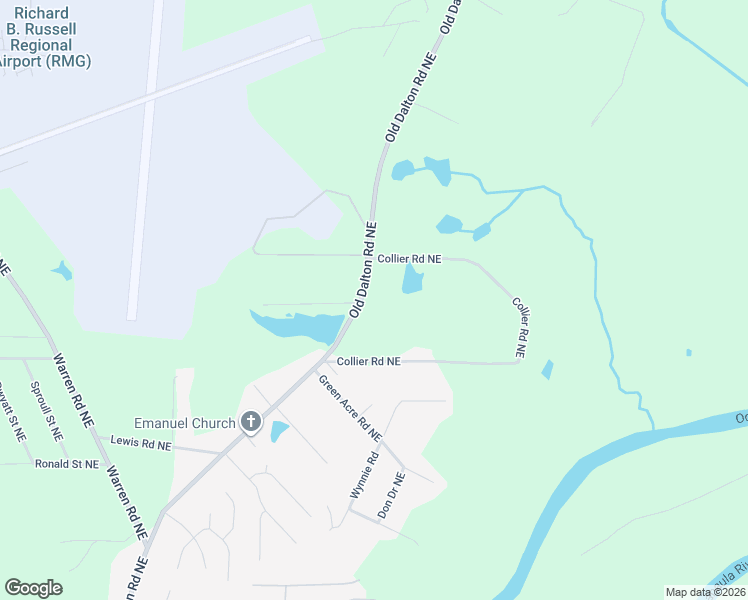 map of restaurants, bars, coffee shops, grocery stores, and more near 1664 Old Dalton Road Northeast in Rome