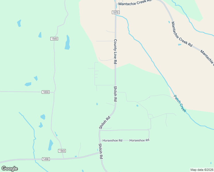 map of restaurants, bars, coffee shops, grocery stores, and more near 3355 Shiloh Road in Mantachie