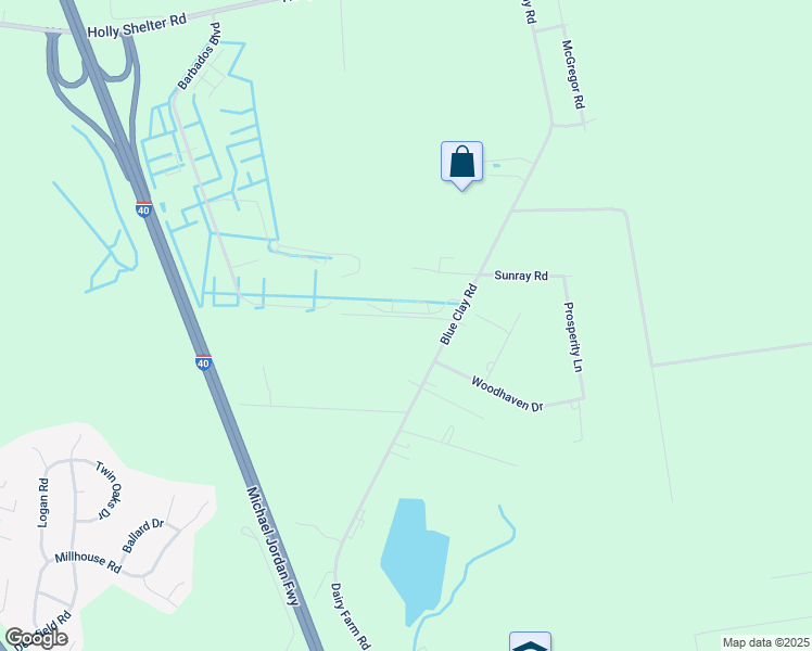 map of restaurants, bars, coffee shops, grocery stores, and more near 5106 Glazier Road in Castle Hayne
