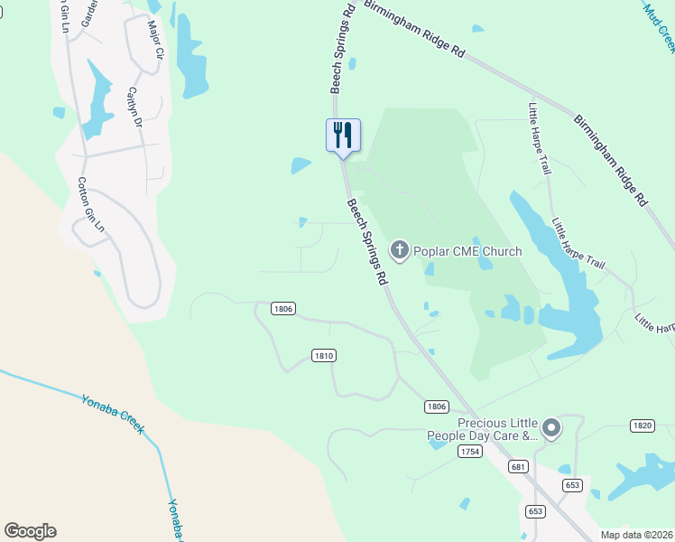 map of restaurants, bars, coffee shops, grocery stores, and more near 113 White Water Lane in Saltillo