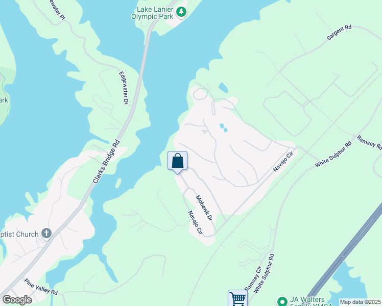 map of restaurants, bars, coffee shops, grocery stores, and more near 3327 Cove Overlook Road in Gainesville