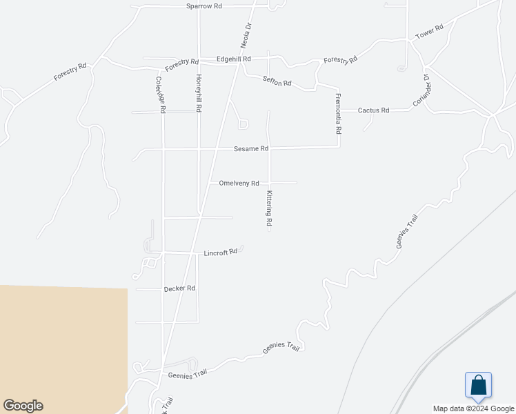 map of restaurants, bars, coffee shops, grocery stores, and more near 5020 Bellflower Street in Hesperia