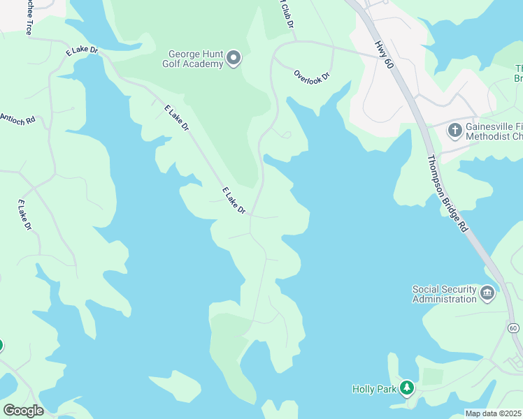 map of restaurants, bars, coffee shops, grocery stores, and more near 2626 Club Drive in Gainesville