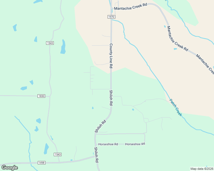 map of restaurants, bars, coffee shops, grocery stores, and more near 3355 Shiloh Road in Mantachie