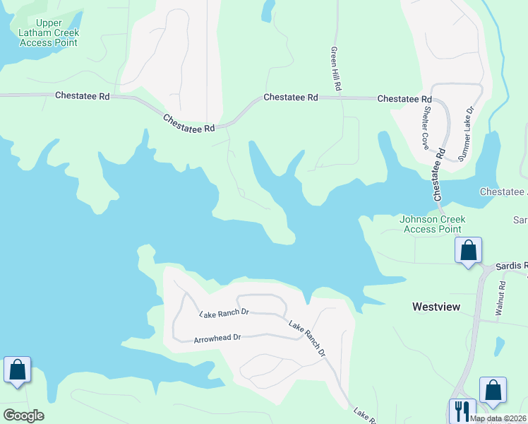 map of restaurants, bars, coffee shops, grocery stores, and more near 3626 North River Road in Gainesville
