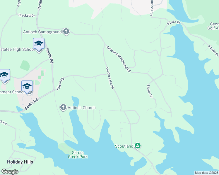 map of restaurants, bars, coffee shops, grocery stores, and more near 3528 Looper Lake Road in Gainesville
