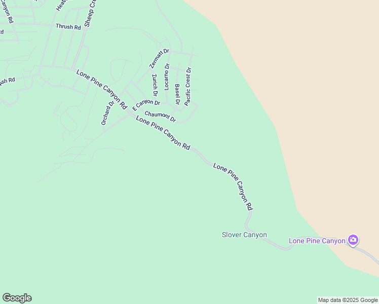 map of restaurants, bars, coffee shops, grocery stores, and more near 5180 Lone Pine Canyon Road in Wrightwood