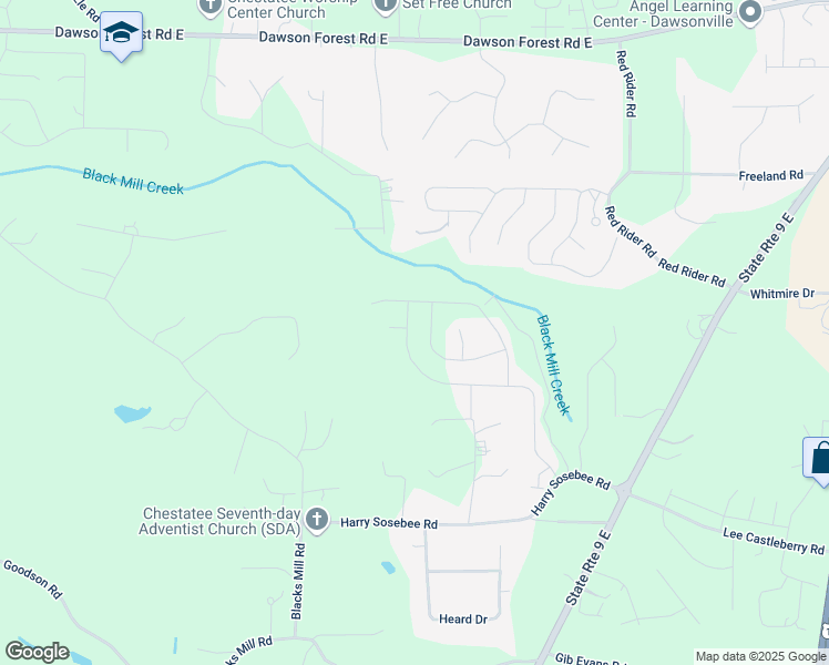 map of restaurants, bars, coffee shops, grocery stores, and more near 642 Quail Pass in Dawsonville