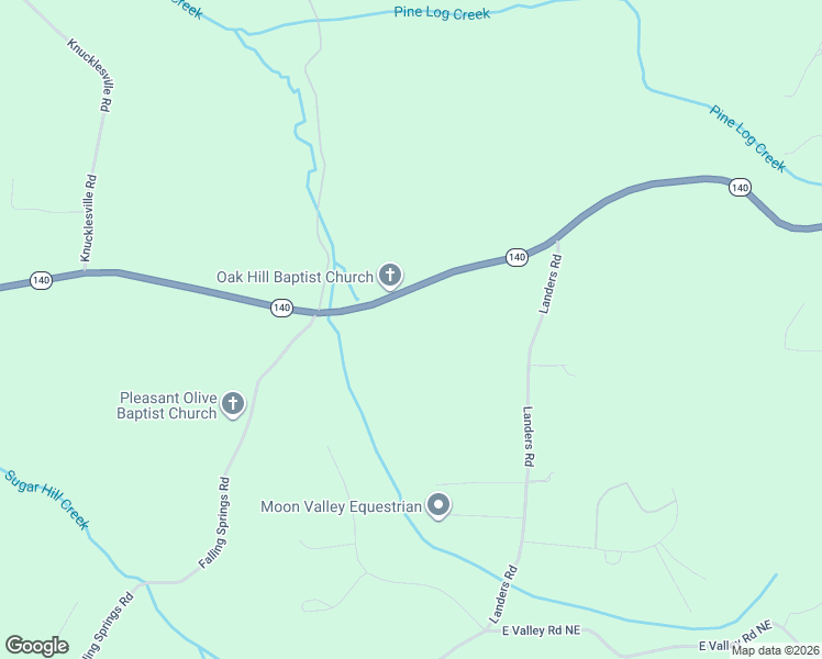 map of restaurants, bars, coffee shops, grocery stores, and more near 228 Falling Springs Road in Rydal