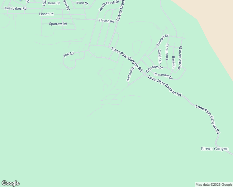 map of restaurants, bars, coffee shops, grocery stores, and more near 5230 Desert View Drive in Wrightwood