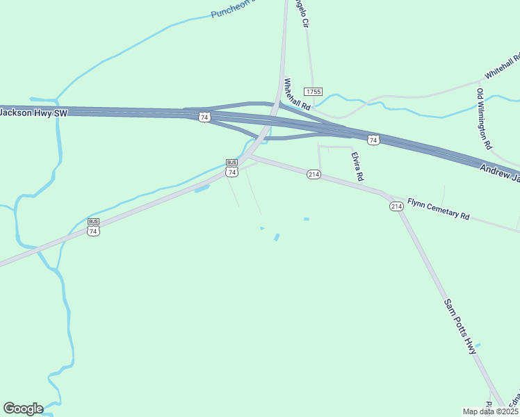map of restaurants, bars, coffee shops, grocery stores, and more near 131 Shortys Drive in Whiteville