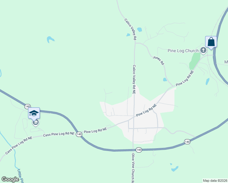 map of restaurants, bars, coffee shops, grocery stores, and more near 126 Findley Road in Rydal