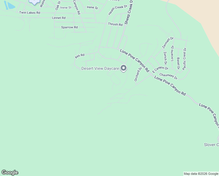map of restaurants, bars, coffee shops, grocery stores, and more near 5278 Desert View Lane in Wrightwood