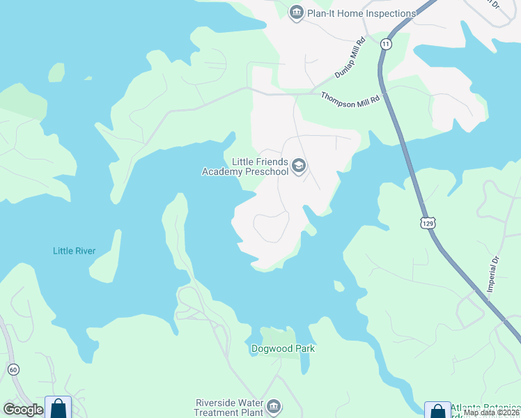 map of restaurants, bars, coffee shops, grocery stores, and more near 2621 Bridgewater Circle in Gainesville