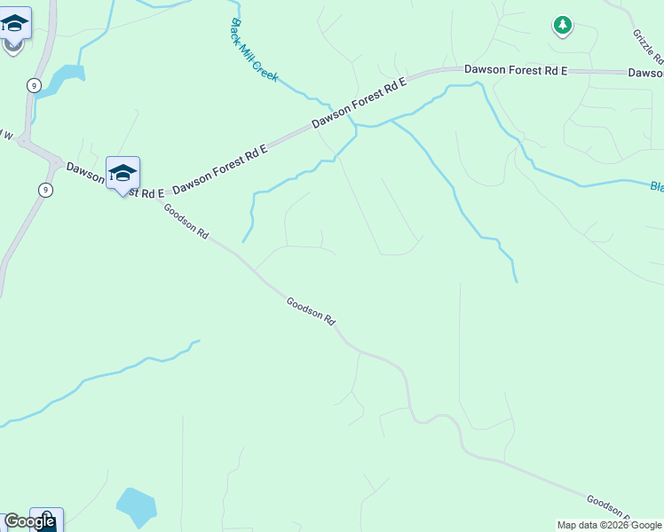 map of restaurants, bars, coffee shops, grocery stores, and more near 130 Bethany Drive in Dawsonville