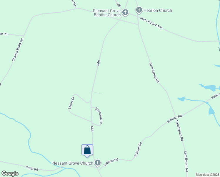 map of restaurants, bars, coffee shops, grocery stores, and more near 820 Sexton Gin Road in Iva