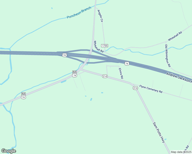 map of restaurants, bars, coffee shops, grocery stores, and more near 166 Sam Potts Highway in Whiteville