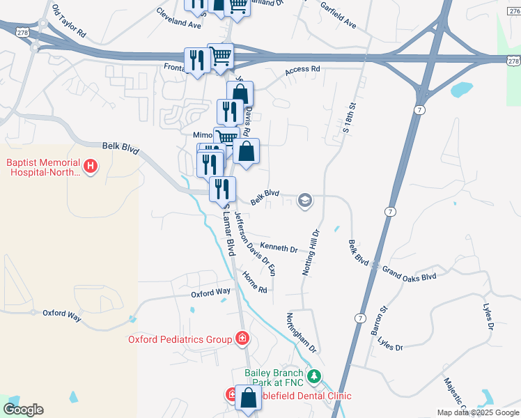 map of restaurants, bars, coffee shops, grocery stores, and more near 101 Farm View Drive in Oxford