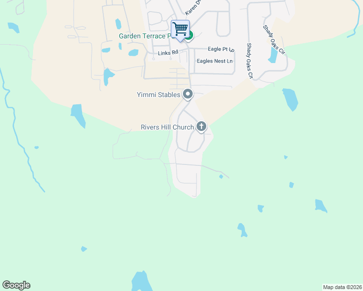 map of restaurants, bars, coffee shops, grocery stores, and more near 119-127 Thacker Heights Drive in Oxford