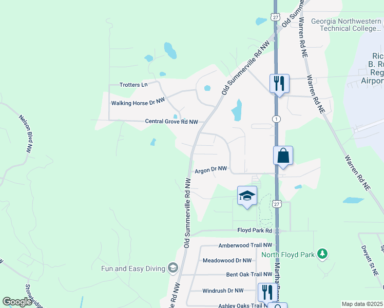 map of restaurants, bars, coffee shops, grocery stores, and more near 1 Hummingbird Place in Rome