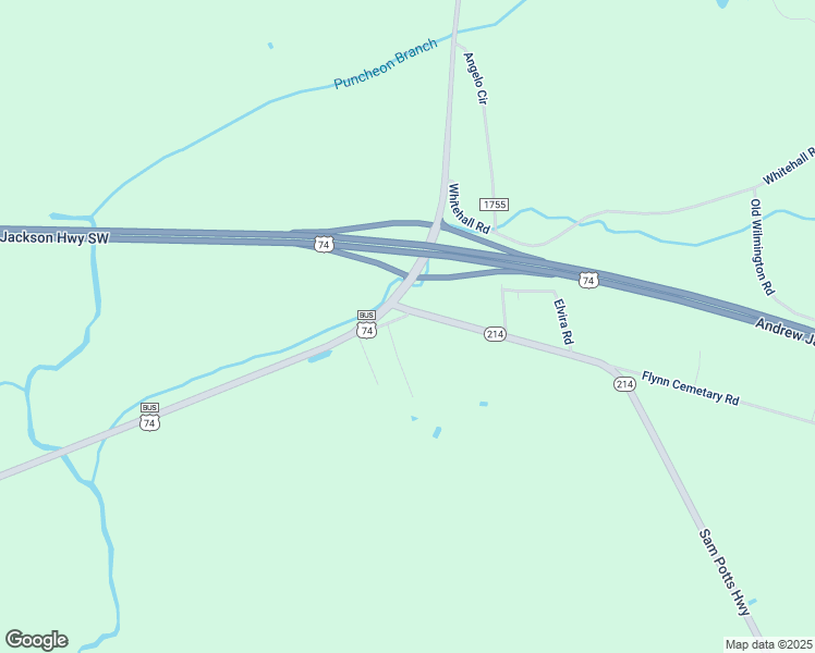 map of restaurants, bars, coffee shops, grocery stores, and more near 19 C O Moss Road in Whiteville