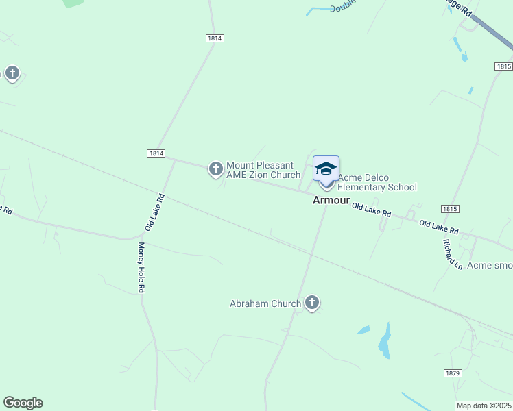 map of restaurants, bars, coffee shops, grocery stores, and more near 16108 Old Lake Road in Riegelwood