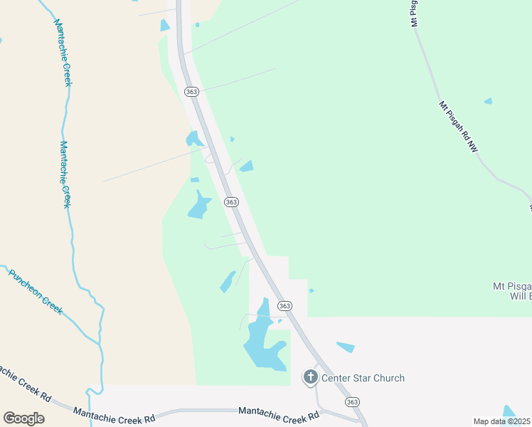 map of restaurants, bars, coffee shops, grocery stores, and more near 7540 Mississippi 363 in Mantachie