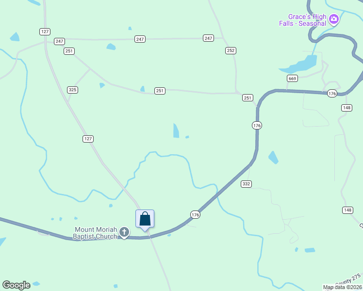 map of restaurants, bars, coffee shops, grocery stores, and more near 12784 Alabama 176 in Fort Payne