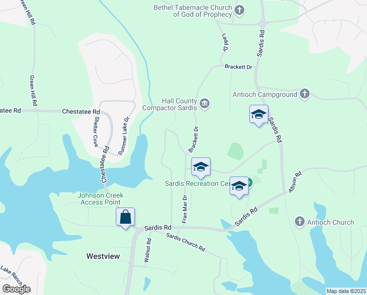 map of restaurants, bars, coffee shops, grocery stores, and more near 3109 Brackett Drive in Gainesville