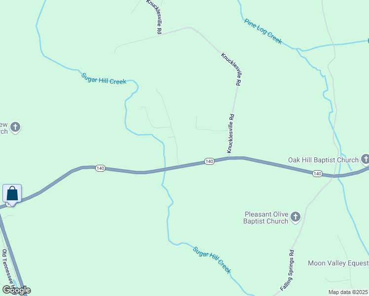 map of restaurants, bars, coffee shops, grocery stores, and more near 3695 Georgia 140 in Rydal