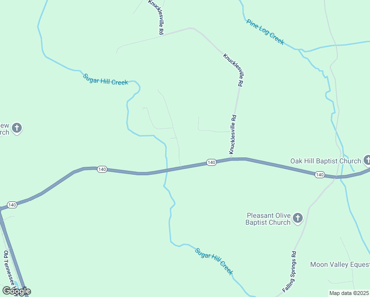 map of restaurants, bars, coffee shops, grocery stores, and more near 3695 Georgia 140 in Rydal