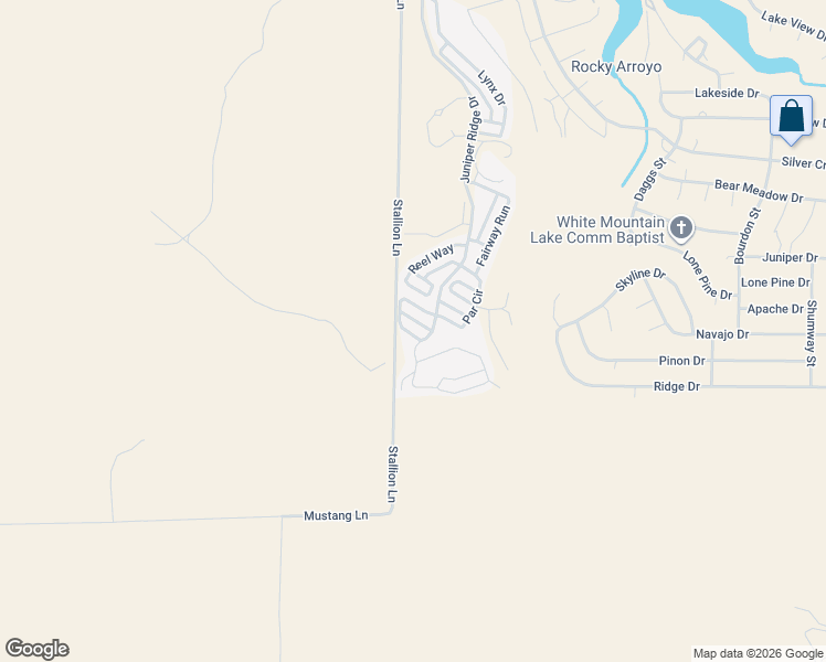 map of restaurants, bars, coffee shops, grocery stores, and more near 8207 Navajo Circle in Show Low