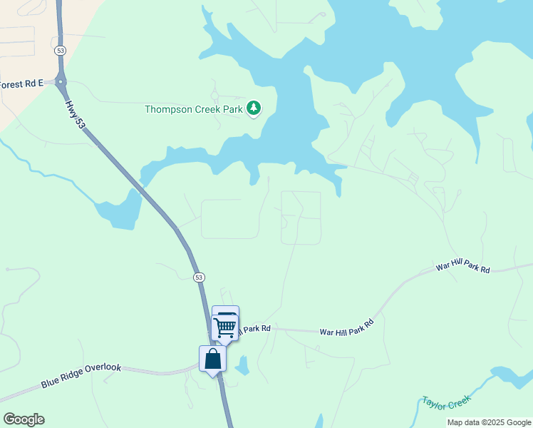 map of restaurants, bars, coffee shops, grocery stores, and more near 330 Sundown Drive in Dawsonville