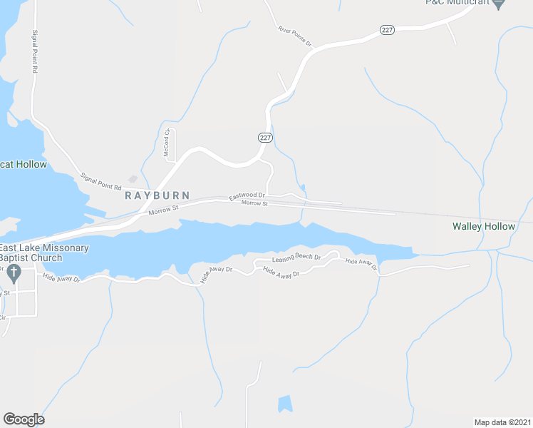 map of restaurants, bars, coffee shops, grocery stores, and more near 4025 Morrow Street in Guntersville