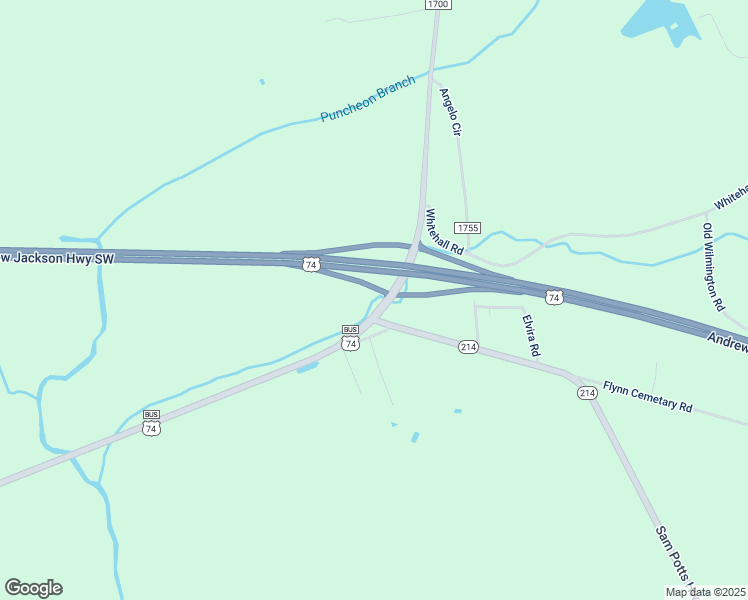 map of restaurants, bars, coffee shops, grocery stores, and more near 19 C O Moss Road in Whiteville