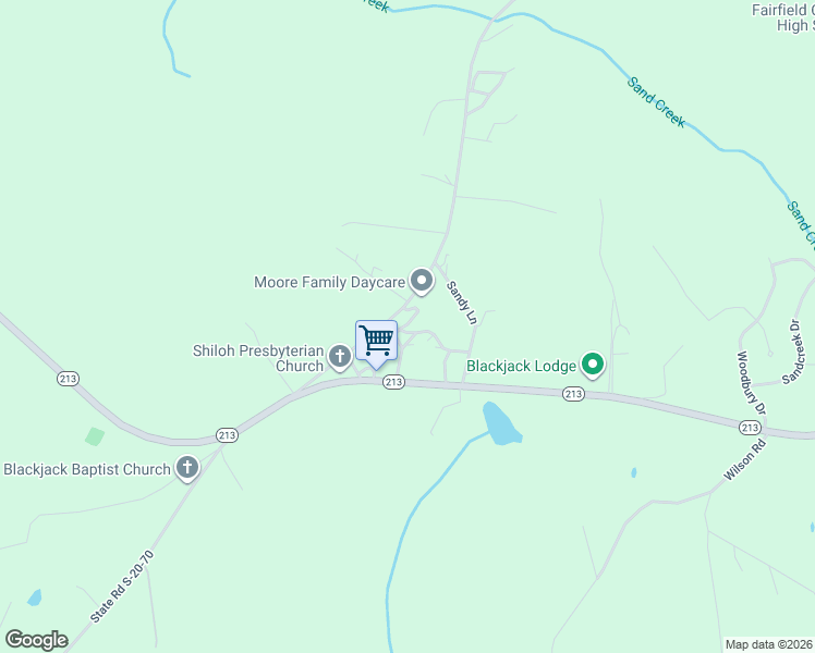 map of restaurants, bars, coffee shops, grocery stores, and more near 4 Lacey Road in Winnsboro